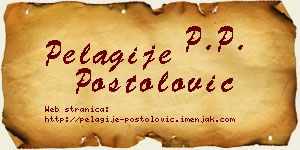 Pelagije Postolović vizit kartica